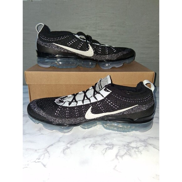 Nike Air Vapormax 2023 FK Flyknit Oreo Black White Blue Tint DV1678-010 Men Sz13 - Picture 4 of 8